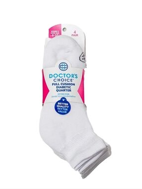 Diabetic Quarter Socks - 4 Pack